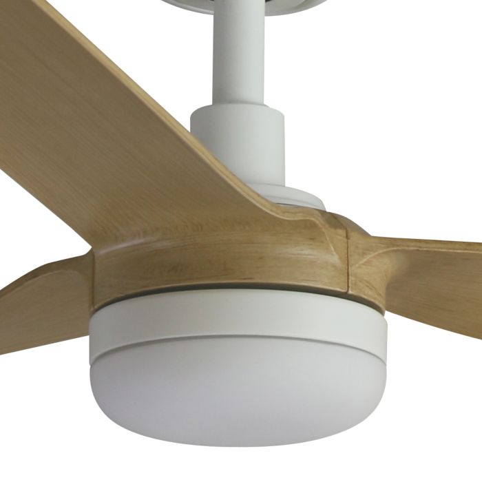 VENTILADOR PUNT Ø130 BLANCO MADERA CLARA 18W 338161S - Imagen 2