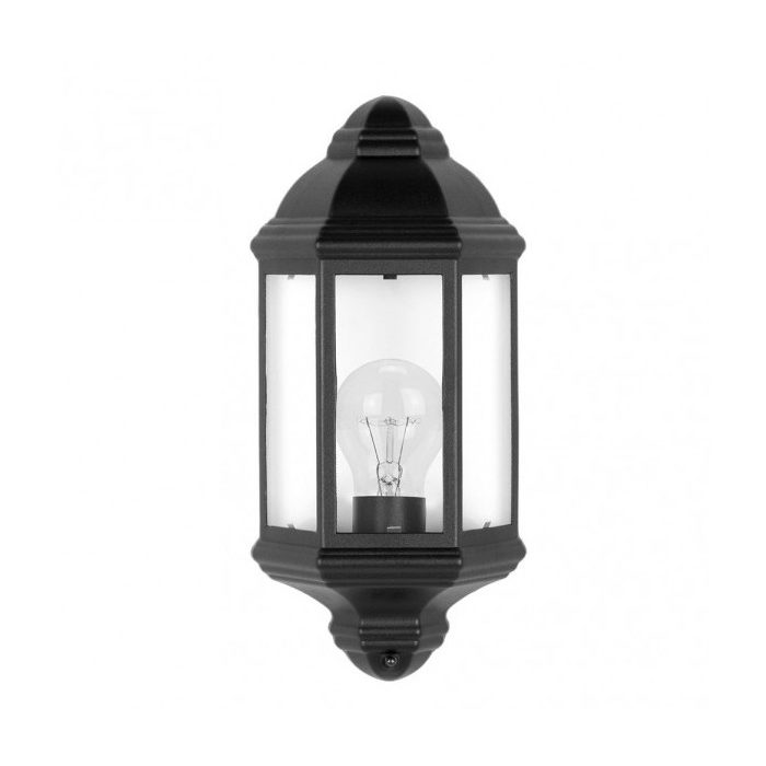 APLIQUE EXTERIOR ALUMINIO SHAULA 1XE27 NEGRO IP44 36,5X16,5X9,5 CM