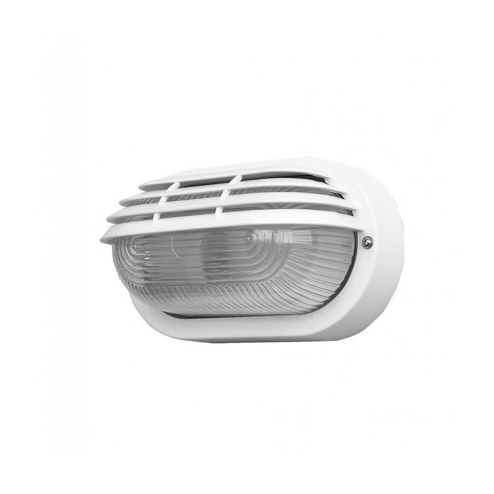 APLIQUE EXT.OVAL CANOPUS PEQ.1XE27 POLICARB.BLANCO 10X20,5X11,5 CM IP44