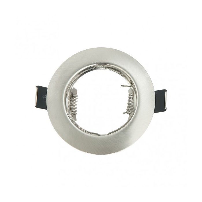 EMPOTRABLE MAGURA 1XGU10 REDONDO NÍQUEL 2,5X8X8 CM CORTE 7 PORTALAMPARAS INCLUIDO