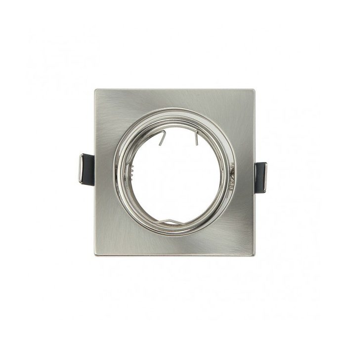 EMPOTRABLE ORIENT. MAGURA 1XGU10 CUAD. NÍQUEL 2,5X8,2X8,2 CM CORTE 7 PORTALAMPARAS INCLUIDO