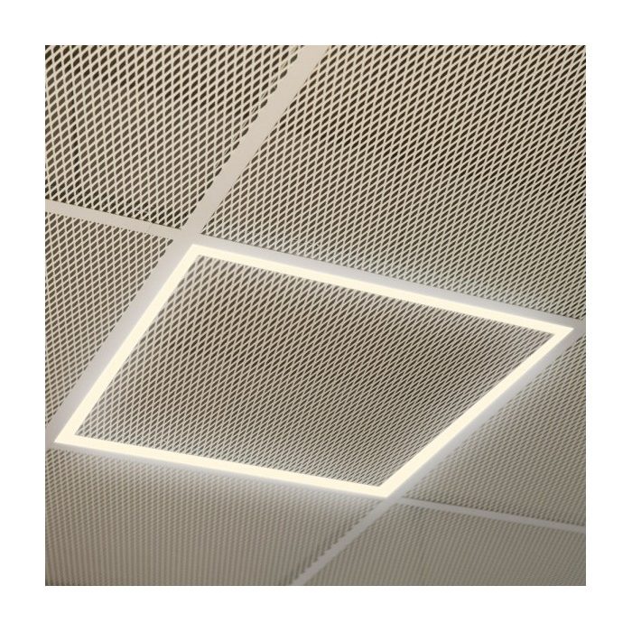 MARCO PANEL LED 48W 4000K LORENZO 1,5X59,5X59,5 CM ALUMINIO 4400LM CORTE 57,5X57,5 CM