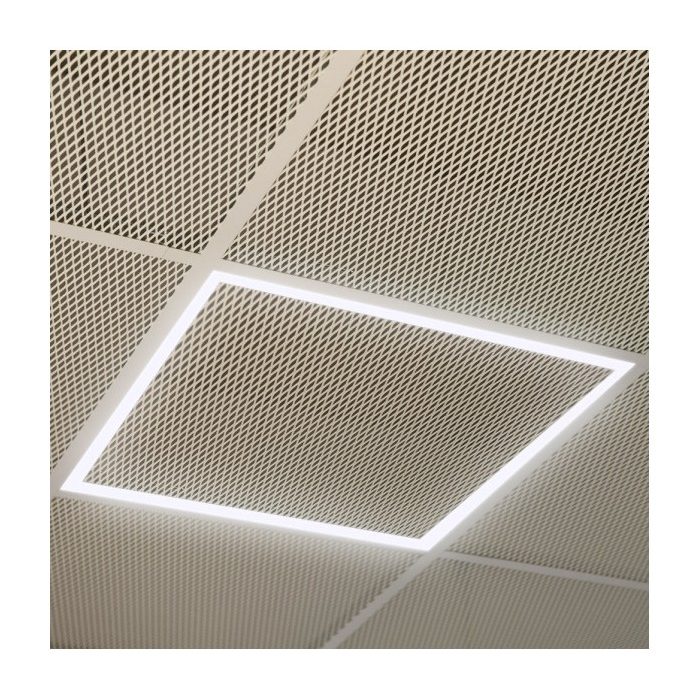 MARCO PANEL LED 48W 6000K LORENZO 1,5X59,5X59,5 CM ALUMINIO 4400LM CORTE 57,5X57,5 CM