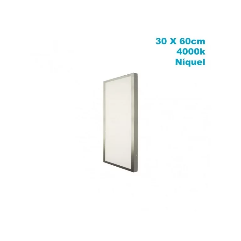 PLAFÓN 36W 4000K 3,5X30X60 CM PLANO NÍQUEL 3060LM