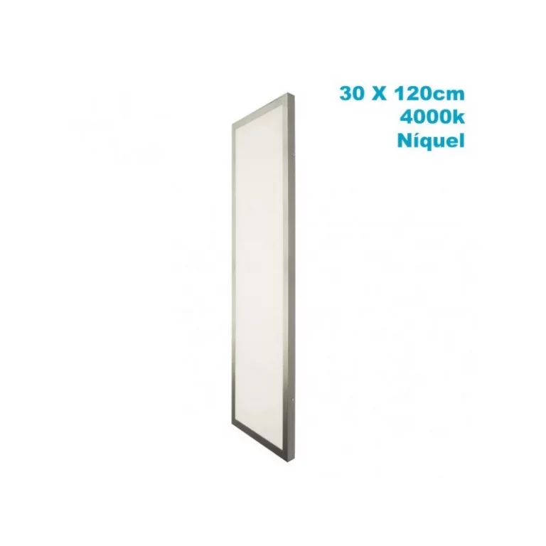 PLAFÓN 72W 4000K 3,5X30X120 CM PLANO NÍQUEL 6120LM