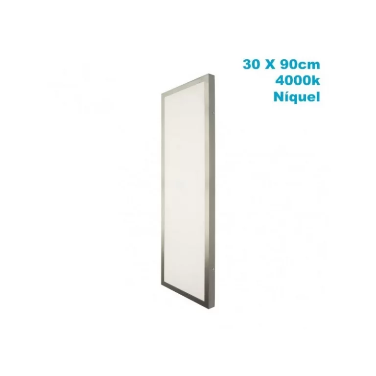 PLAFÓN 72W 4000K 3,5X30X90 CM PLANO NÍQUEL 6120LM