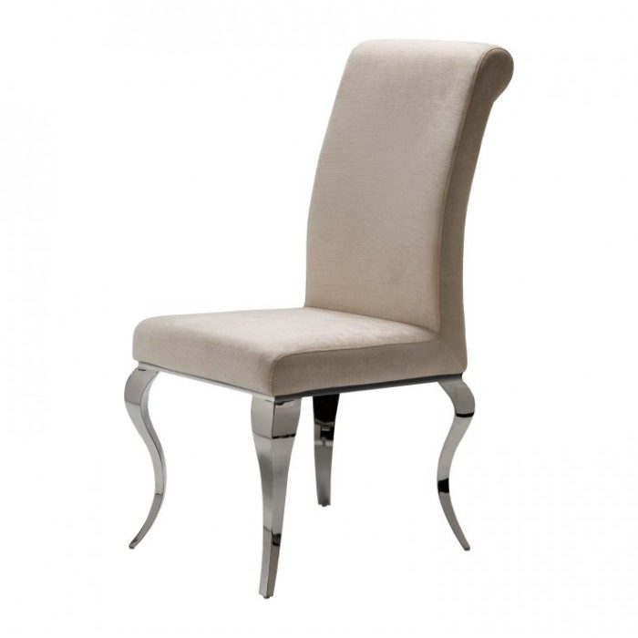 SILLA BARROQUE ACERO BEIGE SCHULLER