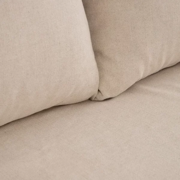 SOFÁ CHAISE LONGUE BEIGE TEJIDO SALÓN 249 X 160 X 73 CM - Imagen 9