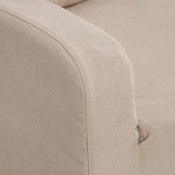 SOFÁ CHAISE LONGUE BEIGE TEJIDO SALÓN 249 X 160 X 73 CM - Imagen 10