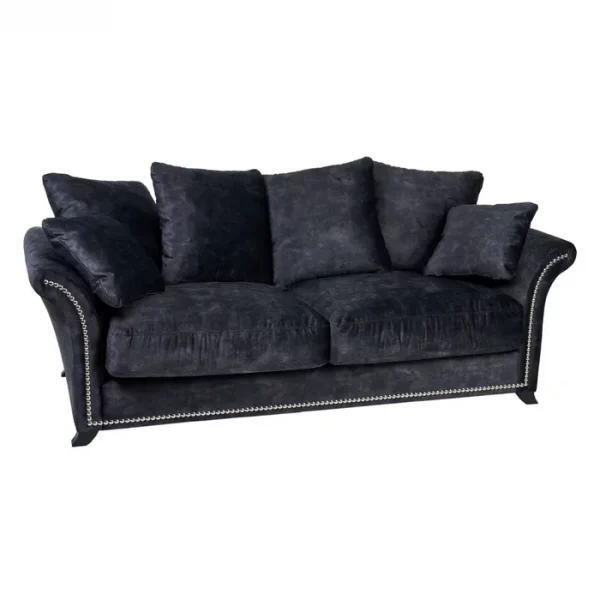 SOFÁ 3 PLAZAS GRIS OSCURO TEJIDO SALÓN 228 X 97 X 100 CM - Imagen 3