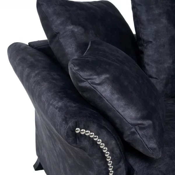 SOFÁ 3 PLAZAS GRIS OSCURO TEJIDO SALÓN 228 X 97 X 100 CM - Imagen 5