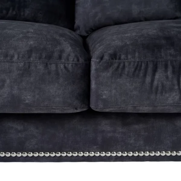 SOFÁ 3 PLAZAS GRIS OSCURO TEJIDO SALÓN 228 X 97 X 100 CM - Imagen 8