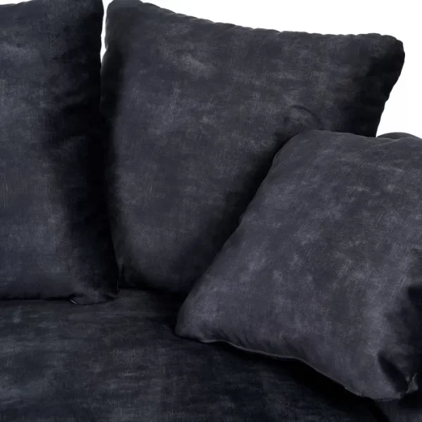 SOFÁ 3 PLAZAS GRIS OSCURO TEJIDO SALÓN 228 X 97 X 100 CM - Imagen 9