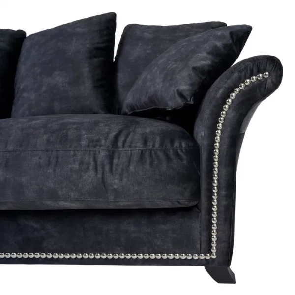 SOFÁ 3 PLAZAS GRIS OSCURO TEJIDO SALÓN 228 X 97 X 100 CM - Imagen 10