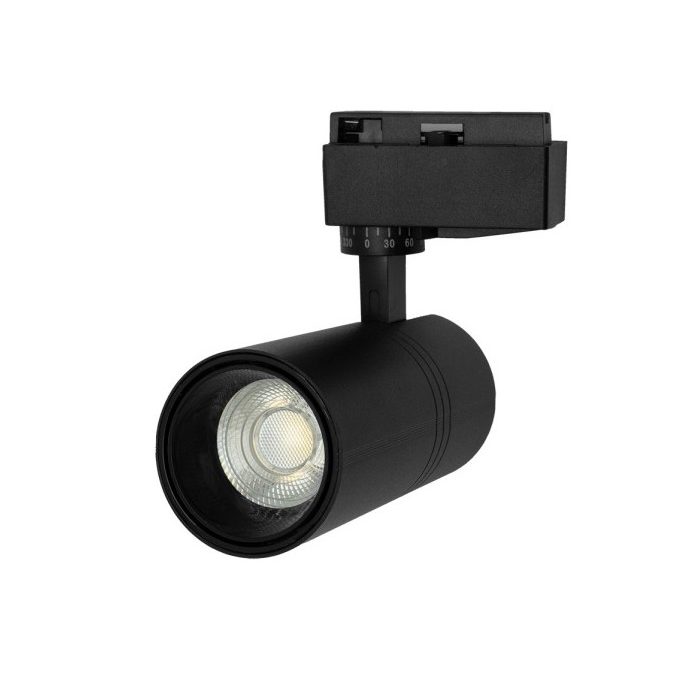 FOCO CARRIL 30W 4000K ANZO NEGRO 2700LM 36º ORIENTABLE 330º REGX22X7,5 CM