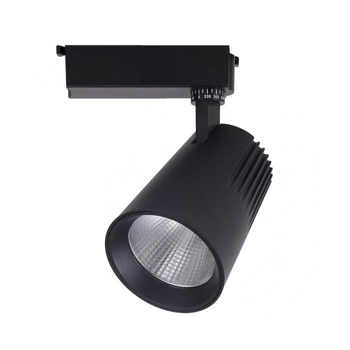 FOCO CARRIL 40W 4000K TELMA NEGRO 3600LM 36º ORIENTABLE 330º REGX21X10,5 CM