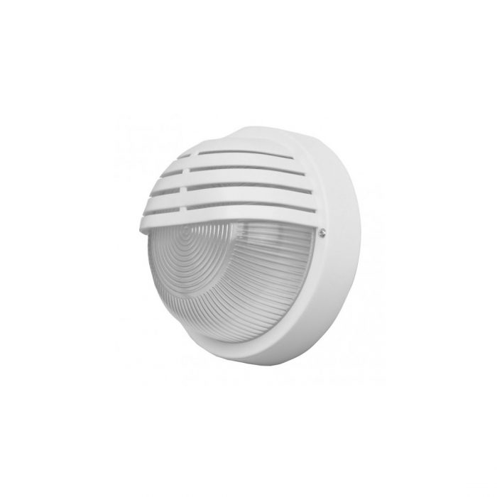 APLIQUE EXTERIOR CANOPUS 1XE27 POLICARB. BLANCO 18,5X18,5X9,5 CM IP44