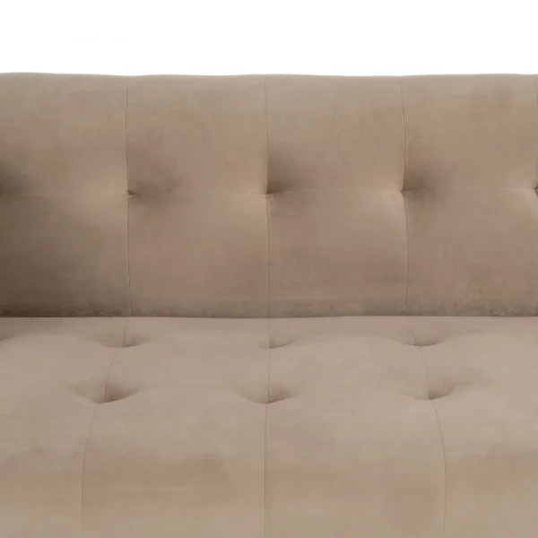 SOFÁ 2 PLAZAS TERCIOPELO BEIGE 156 X 81 X 72 CM - Imagen 7