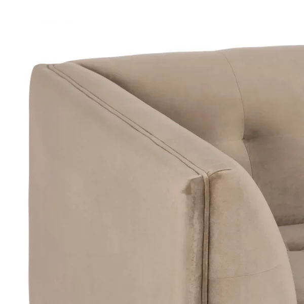 SOFÁ 2 PLAZAS TERCIOPELO BEIGE 156 X 81 X 72 CM - Imagen 8