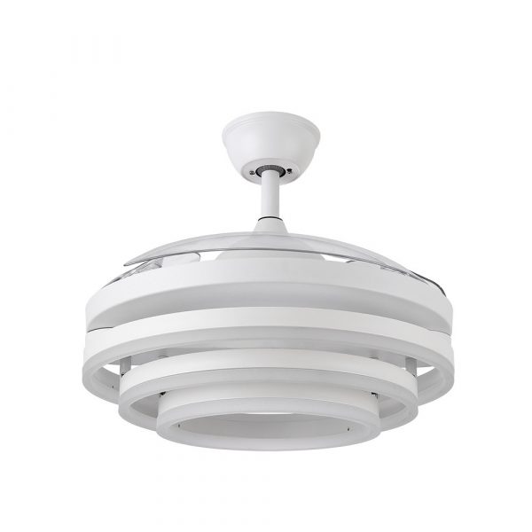 VENTILADOR 72W DC KAI BLANCO 3 ASPAS TRANSP. 6 VEL. 3 COLORES 43/58X50/107 C/REMOTO,MEMORIA Y TEMP. 6120LM - Imagen 2