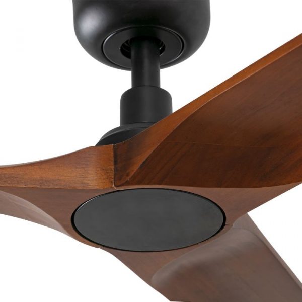 HEYWOOD Ø900MM NEGRO 3 PALAS MADERA OSCURA 33806 - Imagen 3