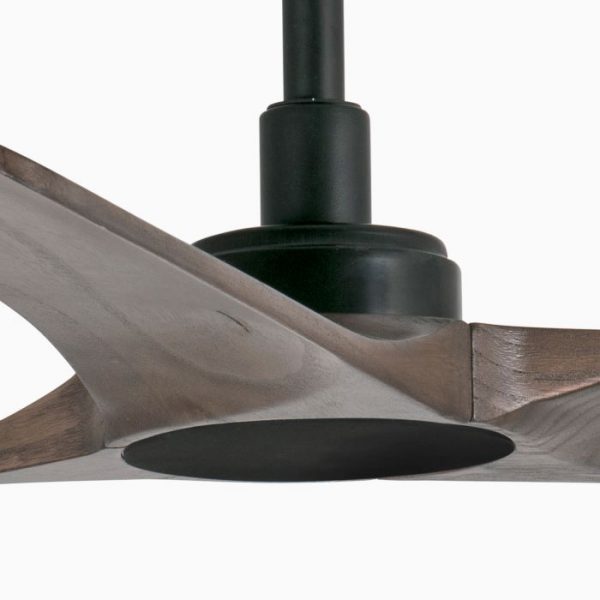 HEYWOOD Ø900MM NEGRO 3 PALAS MADERA OSCURA 33806 - Imagen 4
