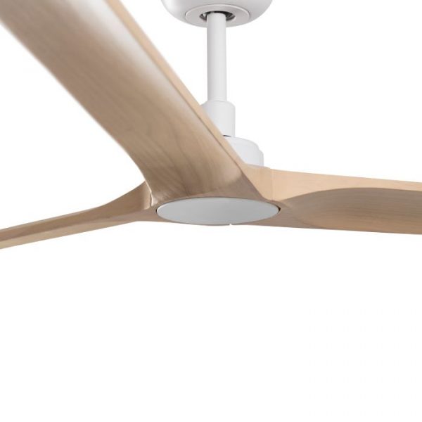 HEYWOOD Ø1320MM BLANCO 3 PALAS MADERA CLARA 33810 - Imagen 3