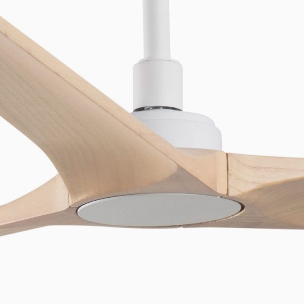 HEYWOOD Ø1320MM BLANCO 3 PALAS MADERA CLARA 33810 - Imagen 4