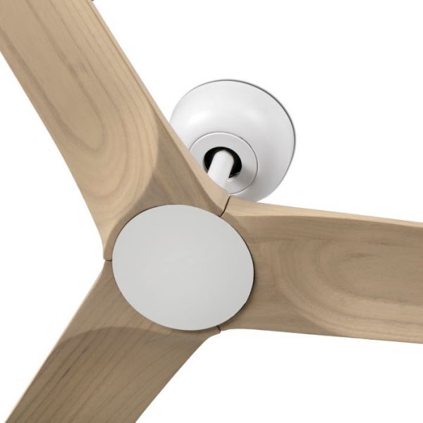 HEYWOOD Ø900MM BLANCO 3 PALAS MADERA CLARA 33805 - Imagen 2