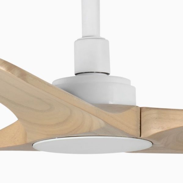 HEYWOOD Ø900MM BLANCO 3 PALAS MADERA CLARA 33805 - Imagen 3