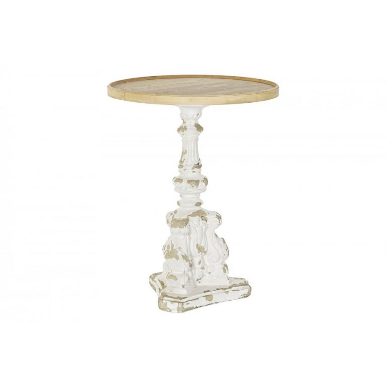 MESITA AUXILIAR ABETO MDF 55X55X71 BLANCO