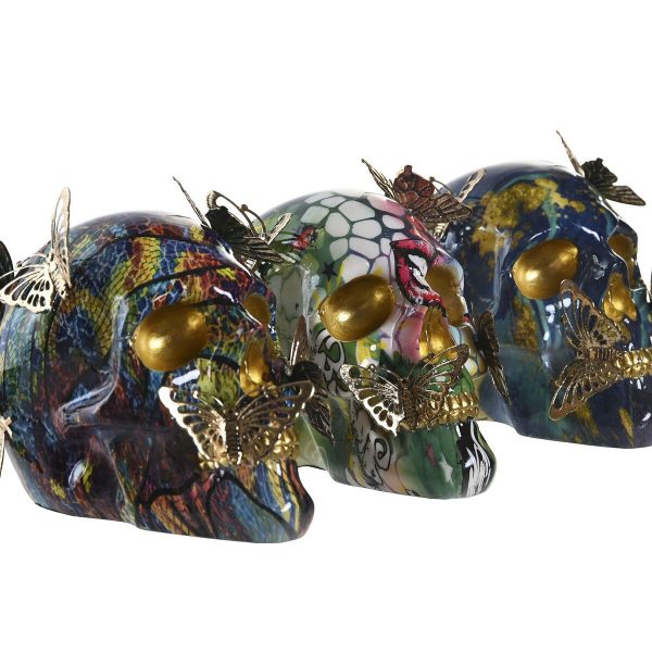 FIGURA RESINA METAL 15,5X10,5X11 CALAVERA 3 SURT. - Imagen 2