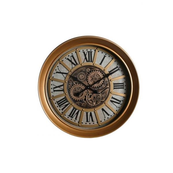 RELOJ PARED HIERRO CRISTAL 65X13X65 MOVIMIENTO