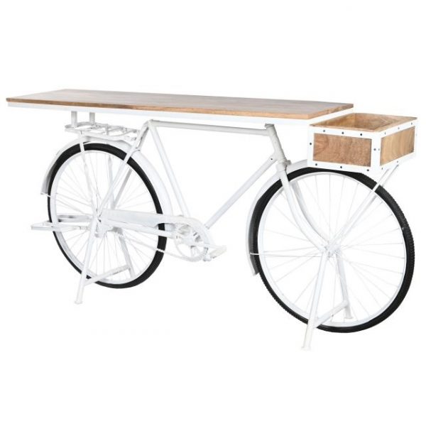 CONSOLA HIERRO MANGO 195X40X91 BICICLETA - Imagen 2