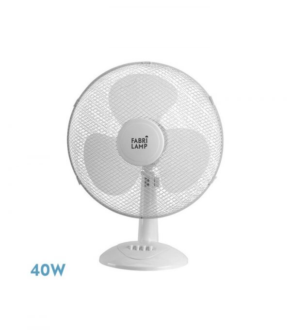 VENTILADOR SOBREMESA CAPE BLANCO 3 VEL. 40W OSCILANTE 3 ASPAS BLANCAS 53X43X25 CM