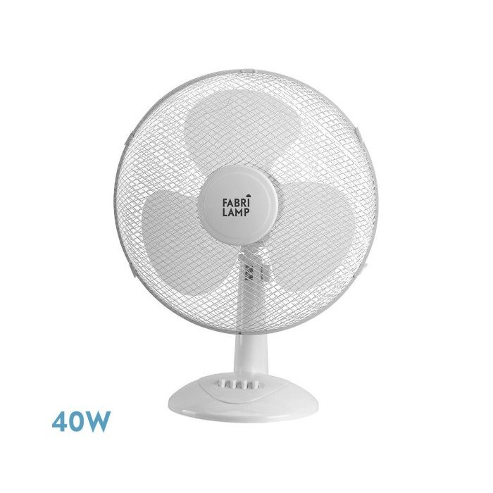 VENTILADOR SOBREMESA CAPE BLANCO 3 VEL. 40W OSCILANTE 3 ASPAS BLANCAS 53X43X25 CM
