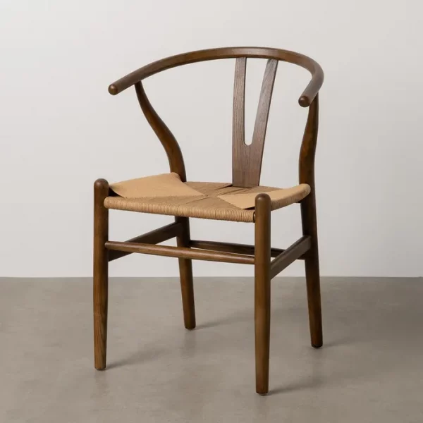SILLA MARRÓN MADERA DE ABEDUL SALÓN 56 X 48 X 78 CM - Imagen 2