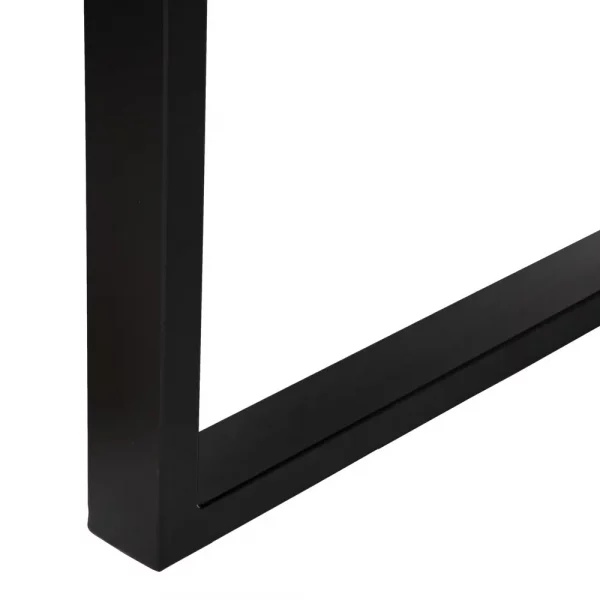 MESA COMEDOR NEGRO-MARRÓN MADERA-HIERRO 200 X 100 X 76 CM - Imagen 7