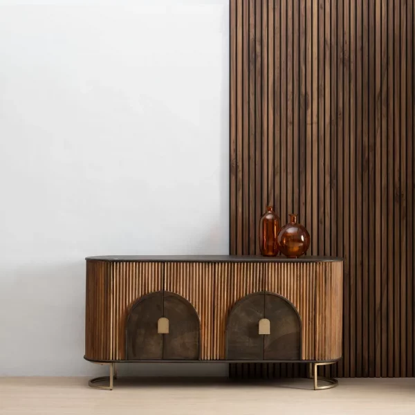 Aparador natural madera de olmo salón 180 x 45 x 90 cm - Muebles Orencio -  Denzzo