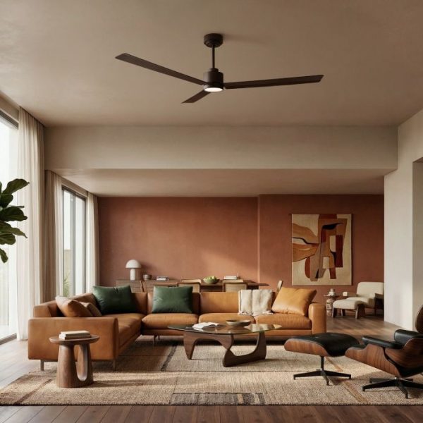 SULION ANNE XL VENTILADOR LED MARRON OXIDO