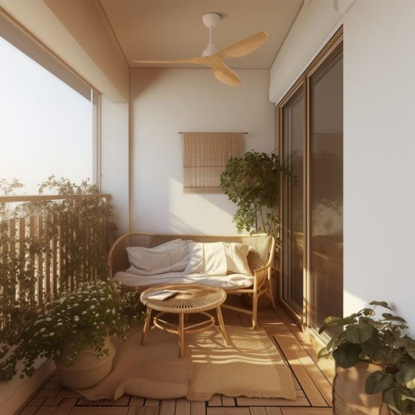 SULION IVY VENTILADOR DE TECHO BLANCO-MADERA - Imagen 5