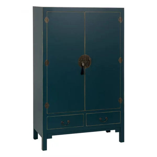 ARMARIO AZUL MADERA ''ORIENTE'' 100 X 45 X 160 CM - Imagen 3
