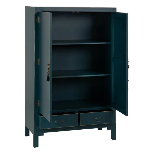 ARMARIO AZUL MADERA ''ORIENTE'' 100 X 45 X 160 CM - Imagen 4