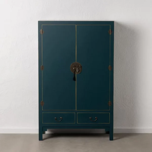 ARMARIO AZUL MADERA ''ORIENTE'' 100 X 45 X 160 CM - Imagen 2