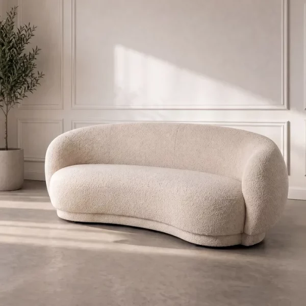 SOFÁ BEIGE TEJIDO SALÓN 191 X 93 X 75 CM
