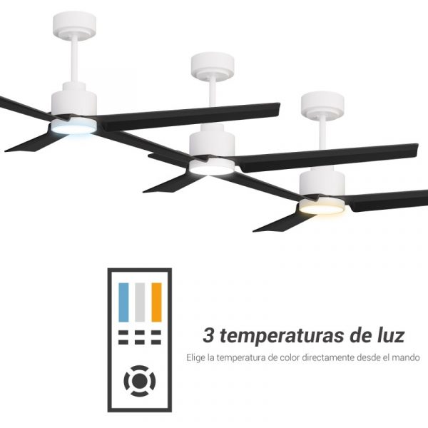SULION ANNE VENTILADOR LED BLANCO NEGRO - Imagen 6