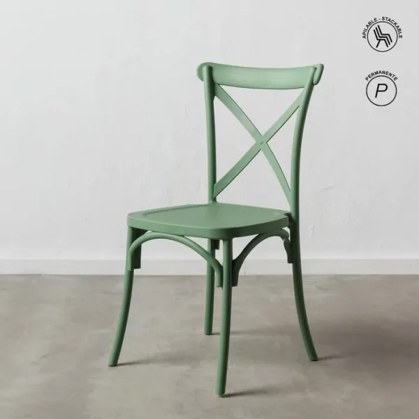 SILLA VERDE MENTA POLIPROPILENO 48,50 X 43 X 91 CM