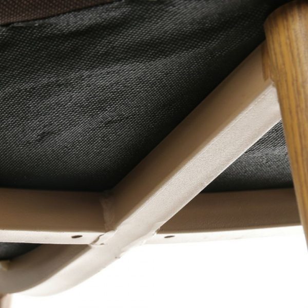 TABURETE TELA CREMA C/PATAS METAL ACABADO MADERA 44,5x48x91,5cm - Imagen 6
