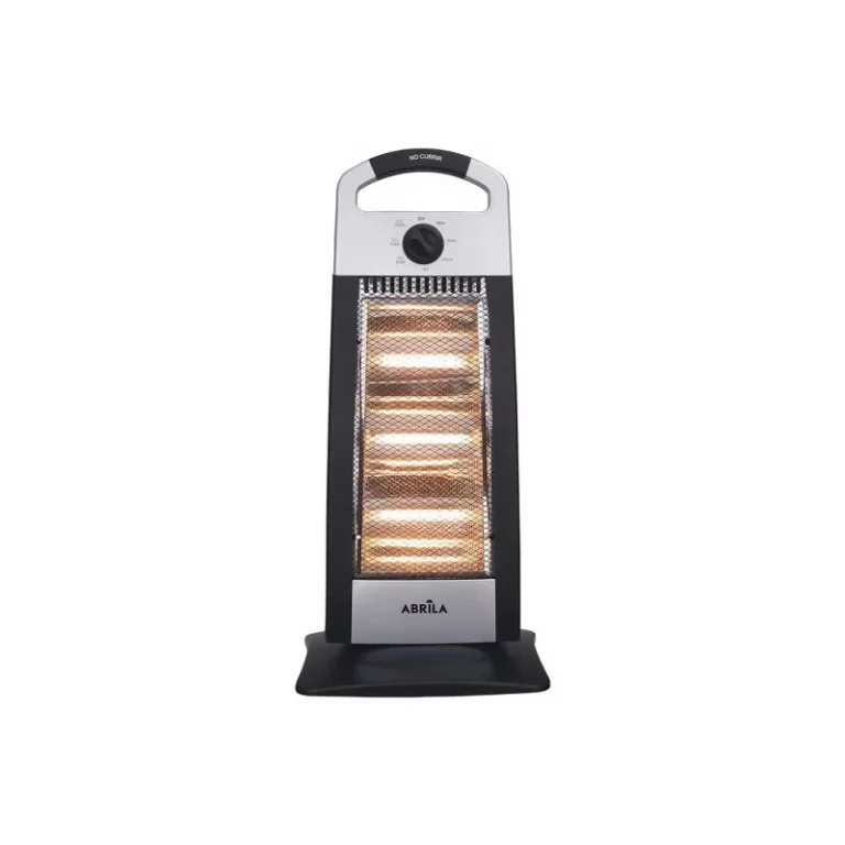 ESTUFA ELECT.CANDENTE 1200W NEGRO/PLATA 3POTENCIAS OSCILANTE 3ELEMENTOS,ASA Y ANTIVUELCO 62X28X24CM