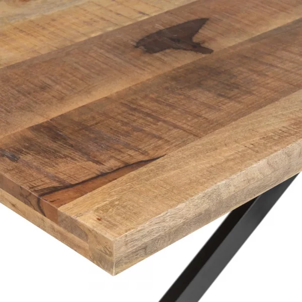 MESA COMEDOR NATURAL-NEGRO MADERA-HIERRO 240 X 100 X 79 CM - Imagen 4